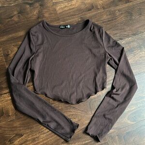 Brown cropped top